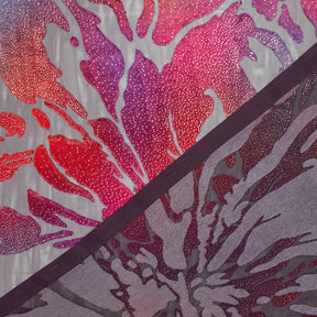 Abstract Metallic Embroidered Chiffon Jacquard Fabric SV580751 Sunset 3