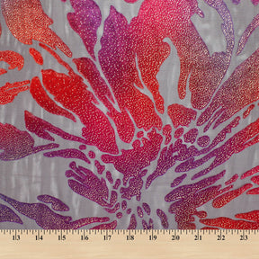 Abstract Metallic Embroidered Chiffon Jacquard Fabric SV580751 Sunset 4