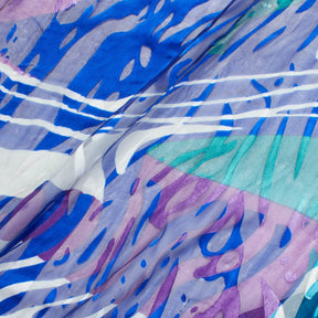Burnout Printed Silk Chiffon Fabric SV574080 1