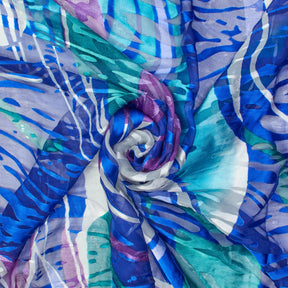 Burnout Printed Silk Chiffon Fabric SV574080 2
