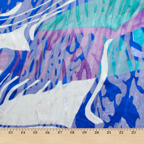 Burnout Printed Silk Chiffon Fabric SV574080 3