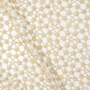 Gold Metallic St Yarn Chemical Lace Fabric SV576181 1
