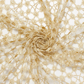Gold Metallic St Yarn Chemical Lace Fabric SV576181 3