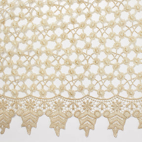 Gold Metallic St Yarn Chemical Lace Fabric SV576181 2