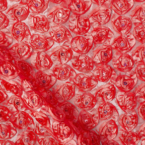 Sequins Rosette Fabric SV581796 Coral 1