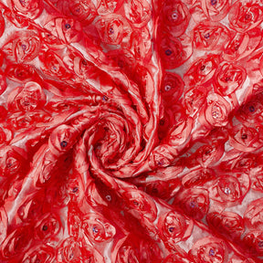 Sequins Rosette Fabric SV581796 Coral 2