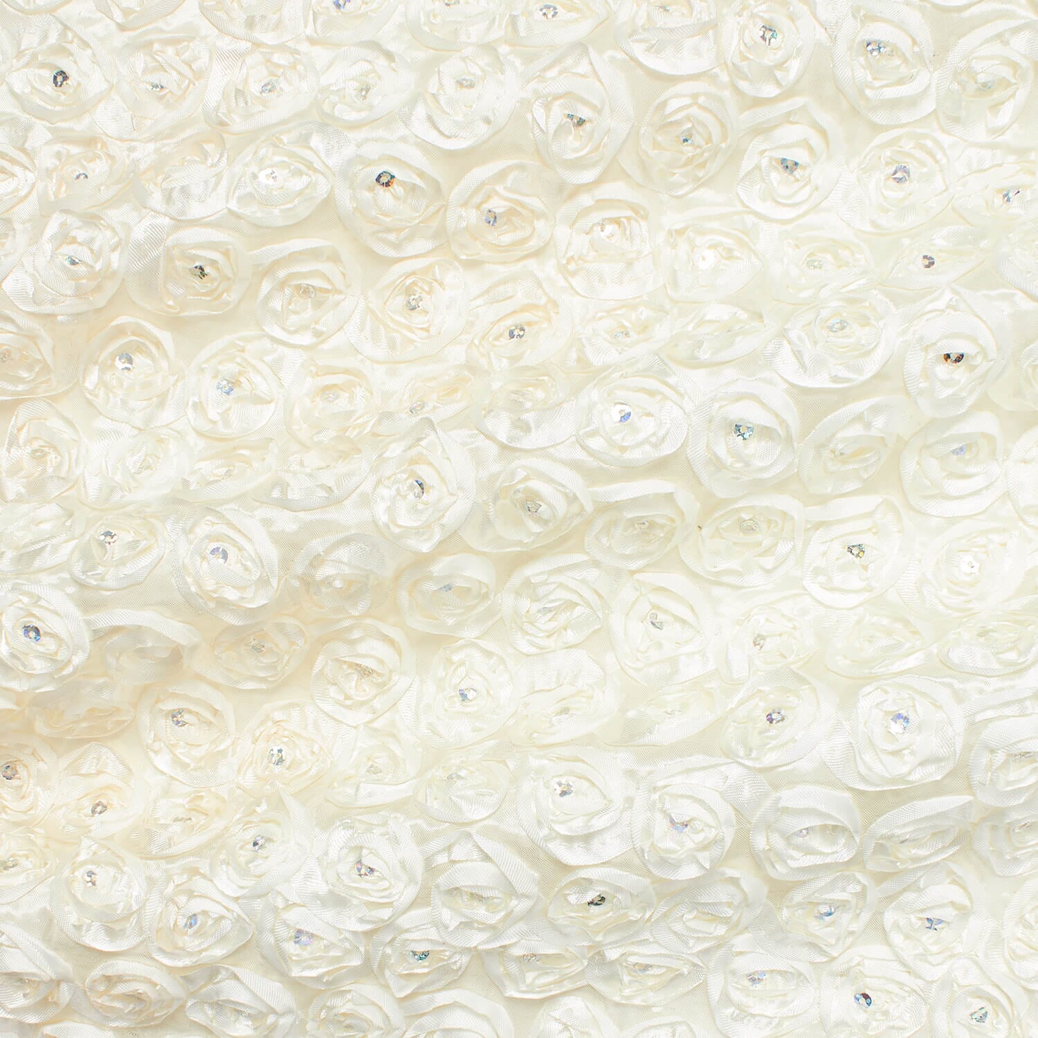 Sequins Rosette Fabric SV581798 Light Yellow 1