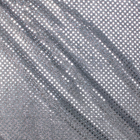 American Trans Knit Confetti Dot Sequins Fabric SV581656 Charcoal / Silver 2
