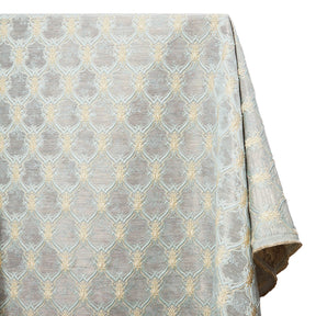 Trellis Geometric Extra Wide Two Tone Metallic Jacquard Fabric SV581132 Light Blue 1