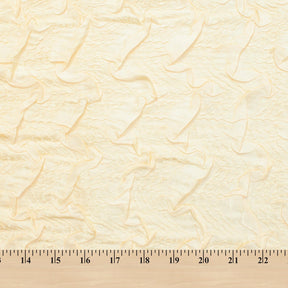 Ruched Ruffle Satin Fabric SV581258 Light Yellow 3