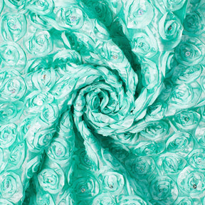 Sequins Rosette Fabric SV581795 Mint 2