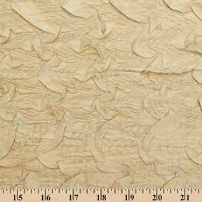 Ruched Ruffle Satin Fabric SV581215 Olive 3