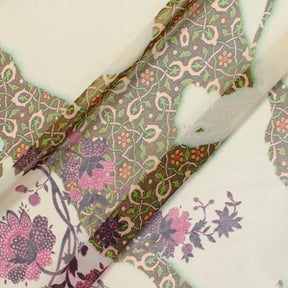 Abstract Printed Floral Vine On Chiffon Fabric SV581648 1