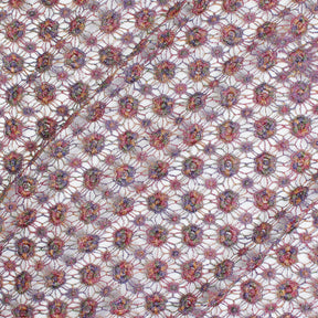 Multi Color Metallic Yarn Chemical Lace Fabric SV576095 Flamingo 1