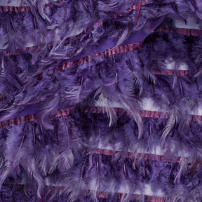 Chicken Feather Trim Layers Fabric SV581800 Violet 1