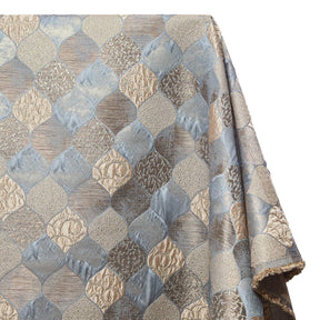Ornamental Extra Wide Metallic Upholstery Jacquard Fabric SV581126 Light Blue 1