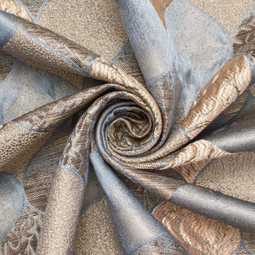 Ornamental Extra Wide Metallic Upholstery Jacquard Fabric SV581126 Light Blue 2