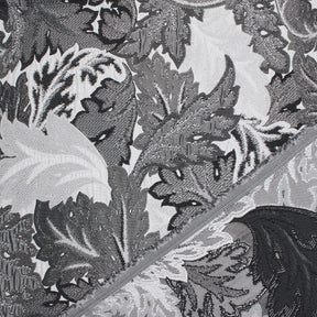 Leafy Extra Wide Metallic Upholstery Jacquard Fabric SV581158 Charcoal 3