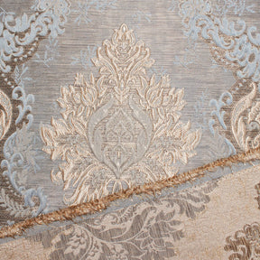 Grand Extra Wide Metallic Damask Upholstery Jacquard Fabric SV581119 Light Blue 3