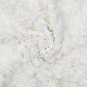 Ruffle Daisy Rosette On Mesh Fabric SV581058 White 2