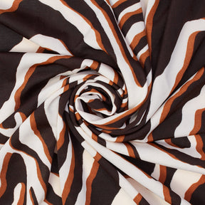 Brown Zebra Printed Ity Fabric SV570310 2