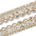 2 Inch Mirror Rhinestones Metallic Cording On Mesh Lace Trim SV581922 Champagne Image A3