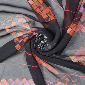 Abstract Geometric Printed Polyester Chiffon 54 Inch Fabric SV581952 2