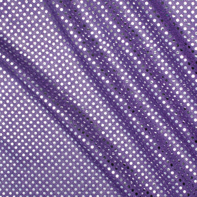 American Trans Knit Confetti Dot Sequins Fabric SV581029 Violet / Silver 2