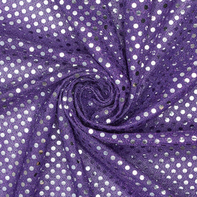 American Trans Knit Confetti Dot Sequins Fabric SV581029 Violet / Silver 1