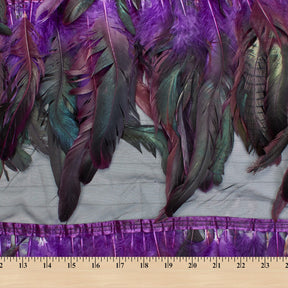 Chicken Feather Trim Layers Fabric SV576003 Purple 3