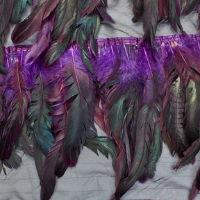 Chicken Feather Trim Layers Fabric SV576003 Purple 2