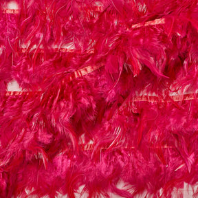 Chicken Feather Trim Layers Fabric SV576005 Fuchsia 1