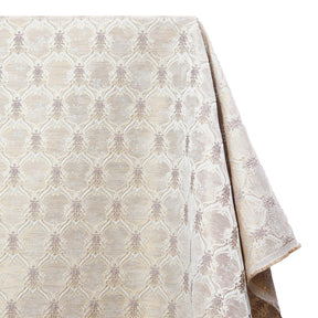 Trellis Geometric Extra Wide Two Tone Metallic Jacquard Fabric SV581133 Champagne 1