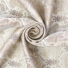 Trellis Geometric Extra Wide Two Tone Metallic Jacquard Fabric SV581133 Champagne 2