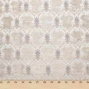 Trellis Geometric Extra Wide Two Tone Metallic Jacquard Fabric SV581133 Champagne 4