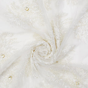 Gloriosa Bridal Lace Beaded Fabric SV573432 White 3