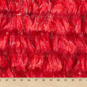 Chicken Feather Trim Layers Fabric SV576004 Red 3