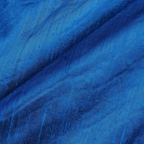 Silk Dupioni (54 inch) Fabric SV576261 Royal Blue / Black Image A1