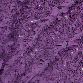 Ruffle Daisy Rosette On Mesh Fabric SV581032 Violet 1
