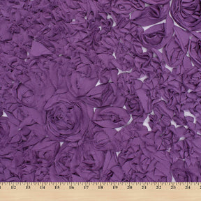 Ruffle Daisy Rosette On Mesh Fabric SV581032 Violet 3