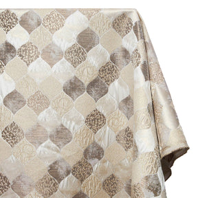 Ornamental Extra Wide Metallic Upholstery Jacquard Fabric SV581127 Tan 1