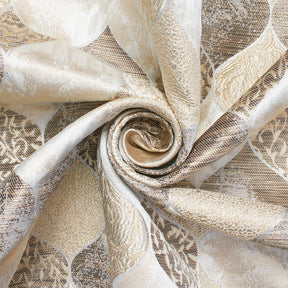 Ornamental Extra Wide Metallic Upholstery Jacquard Fabric SV581127 Tan 2