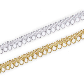 1 2 Inch Fancy Loop Corded Metallic 25 Yard Trim Group