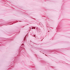 Burgundy Ruffle Wave Chiffon Fabric SV581174 Pink 2