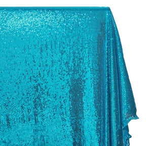 Zigzag Starlight Micro Sequins On Stretch Mesh Fabric Turquoise SV575613 A1