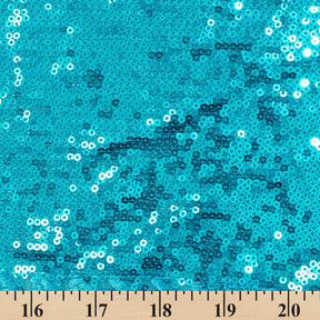 Zigzag Starlight Micro Sequins On Stretch Mesh Fabric Turquoise SV575613 A9