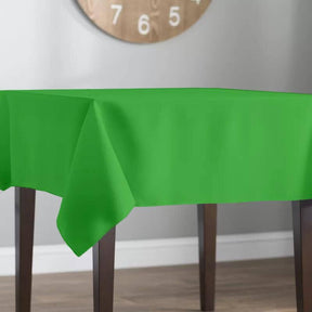 Polyester Poplin Rectangular Table Cloth Covers (60 Inch) Apple Green Image 2