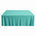 Rayon Challis Rectangular Table Cloth Covers Aqua Image 1