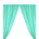 Polyester Poplin Rod Pocket Curtains (60 Inch) Aqua Image 1