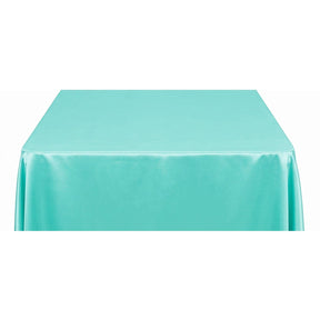 Rayon Challis Rectangular Table Cloth Covers Aquamarine Image 1